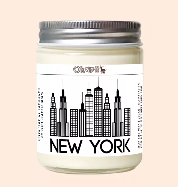 City Candles | New York City Candle 255 g/9oz ~55 to 60 hrs burn time