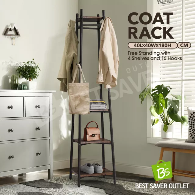 Clothes Rail Rack Garment Dress Hanging Display Stand Shoe Rack Storage Black