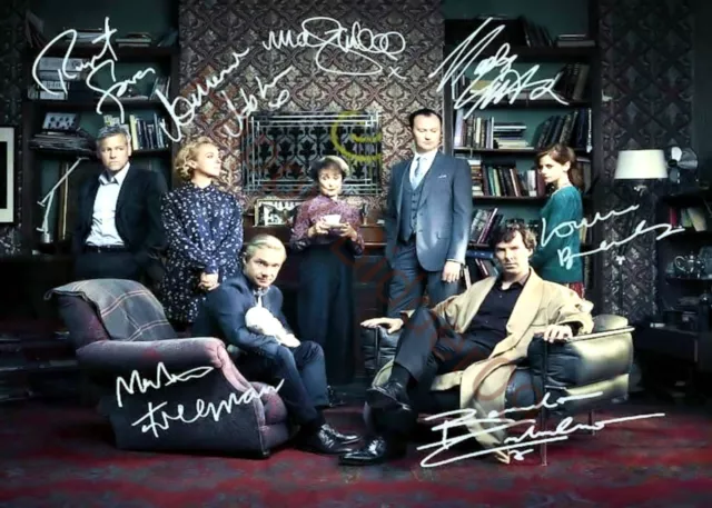 Sherlock 4 Benedict Cumberbatch Martin Freeman Beautiful Signed 7x5 Photo