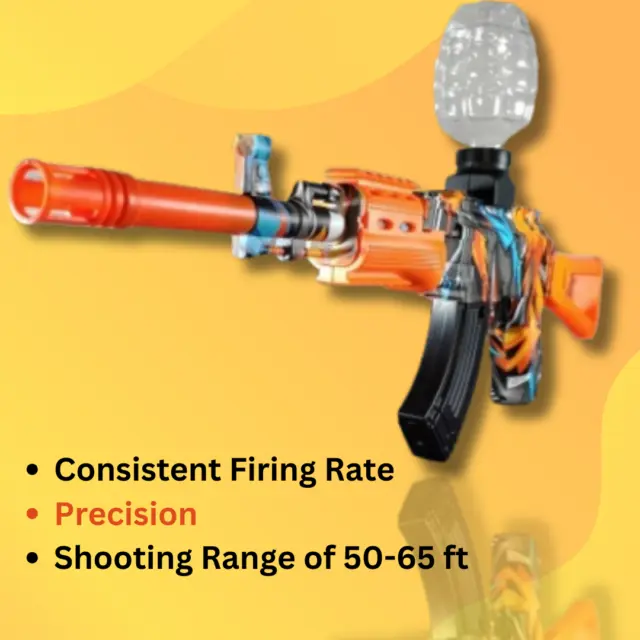 Gel Ball Blaster Gun AK74 Rifle Kids Electric Shooting Water Bead Toy Outdoor