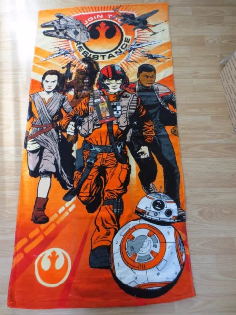 Disney Star Wars Heros The Force Awakens Beach Towel 28" x 58" New