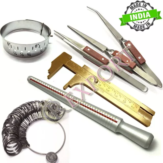 Superior Ring Bending Tool Kit With Aluminium Ring Stick & Brass Ring Sizer  