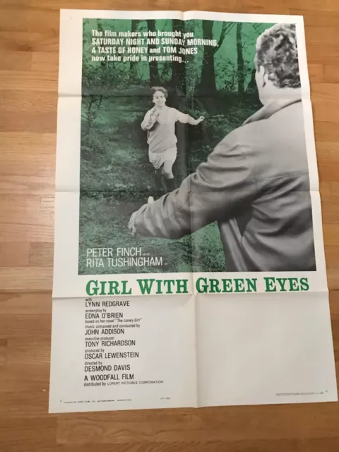 GIRL WITH GREEN EYES int'l 1sh 1964  Rita Tushingham  Peter Finch