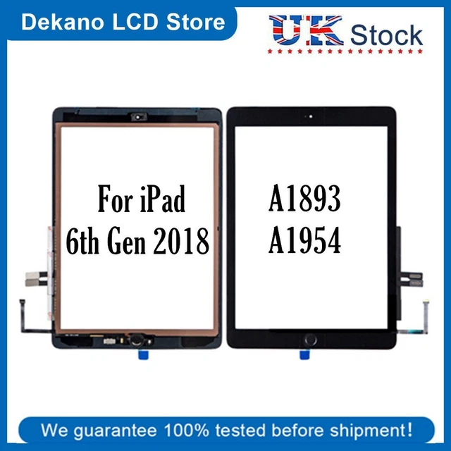 UK For iPad 6 6th Gen 2018 A1893 A1954 9.7" Touch Screen Glass Home Button Black