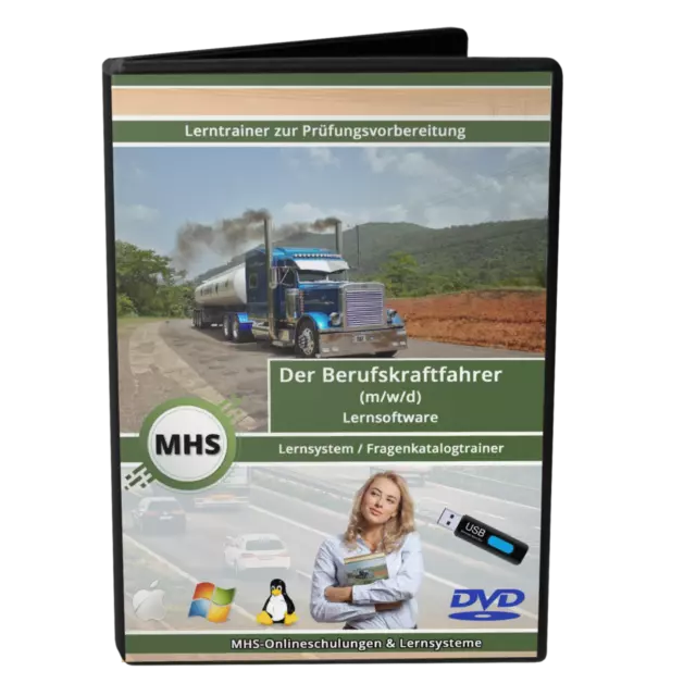 Der Berufskraftfahrer (m/w/d) - Lerntrainer auf DVD oder USB-Stick
