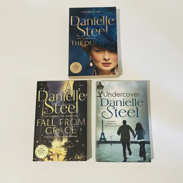 3 x Danielle Steel Paperback Books Novels Women's Fiction Drama Romance Lot