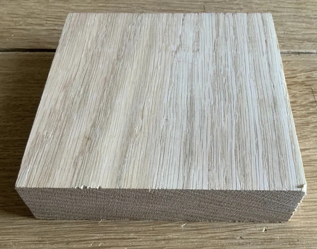 Legno duro rovere massello tagliato - 13 x 13 x 3,4 cm - legno fai da te artigianato 436