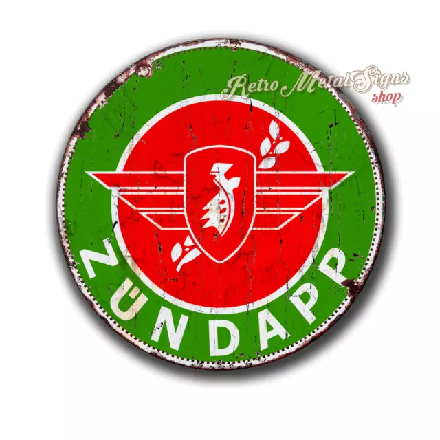 Zundapp Motorrad  Blechschild  Garage Werkstatt Man Cave  Vintage Nostalgie