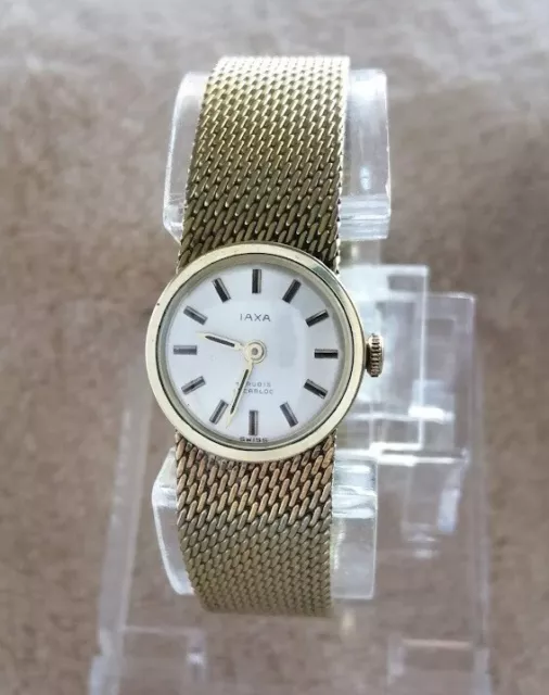 Ancienne montre Femme Mécanique IAXA Vintage Watch 1950 Plaqu/OR Classique Swiss 2