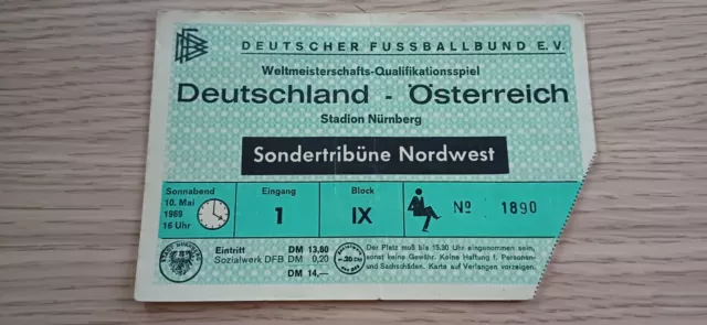 Ticket 1969 Germany vs. Austria Friendly