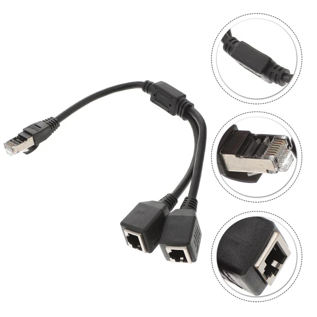 RÉPARTITEUR DE PORT Ethernet Câble DSL Séparateur Réseau Splitter Nacré ...