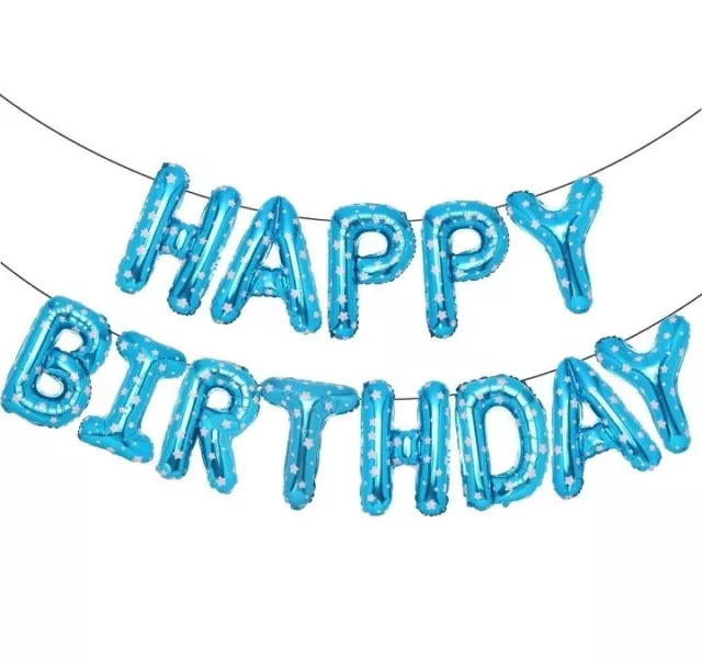 Birthday Party Decorations Set with Happy Birthday Balloons Banner (13 pieces)
