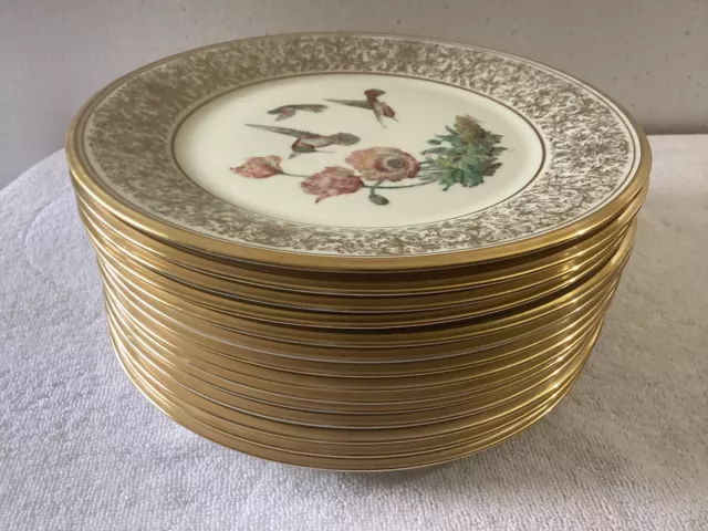 Lenox Boehm  Bird Collection Plates Set Of 14