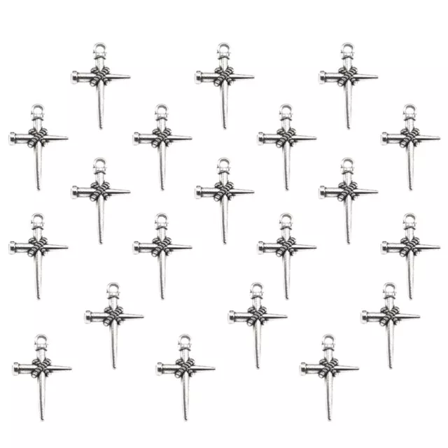 alloy pendant charm 20 Stück Legierung Kreuz Halskette Anhänger Charms DIY S
