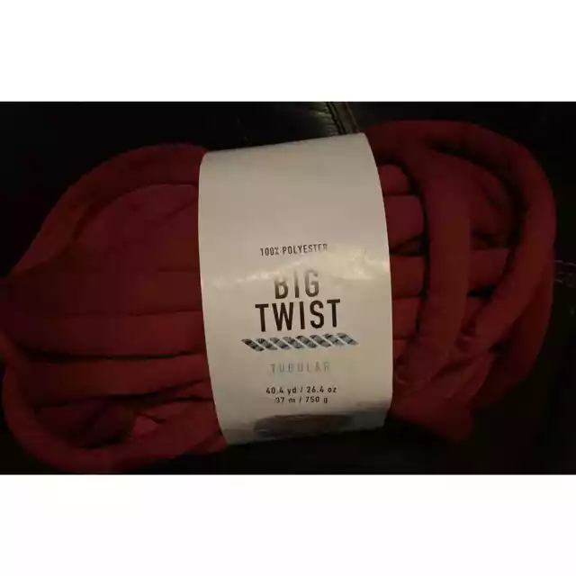 Tubular Yarn by Big Twist. 26.4 Oz Jumbo (7) 100% Polyester. Winery Color.