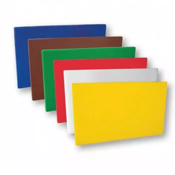 PE Chopping / Cutting Board Set 250x400x12mm Colour Coded x 6 HACCP