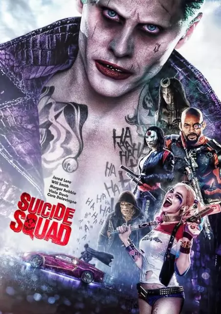 Suicide Squad The Joker Harley Quinn Batman Art Print Photo Poster A3 A4