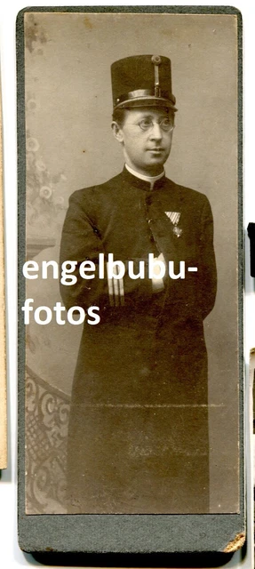 PORTRAIT-FOTO - CDV - Österreich - KAPPE Offizier - Seltener Orden - Lohr a.Main