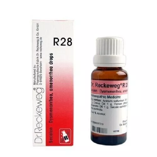 Uk stock Dr. Reckeweg R28 Dysmenorrhea & Amenorrhea Drops 22 ml, Fast Shipping