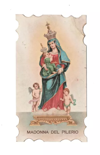 Santino Holy Card Image Pieuse Eilige Karte Estampa Sagrada Madonna Del Pilerio