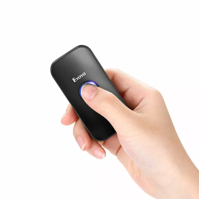 Eyoyo Mini 1D CCD Barcode Scanner 2.4G Wireless Bluetooth Reader for Phone PC