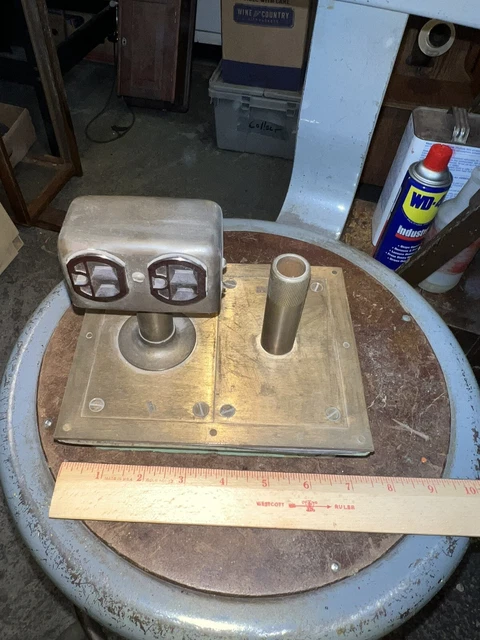 ANTIQUE Industrial 1900s Solid Brass 2 Sided Receptacle Outlet