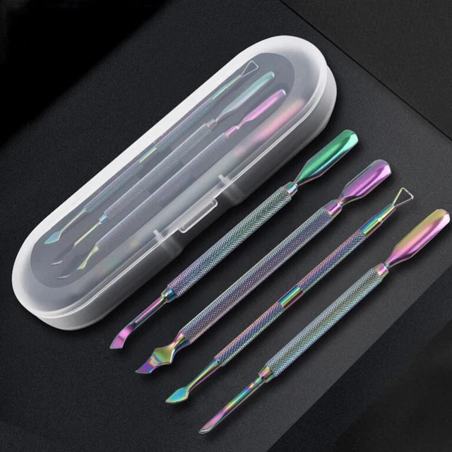 Kit de herramientas de arte en uñas empujador de cutículas