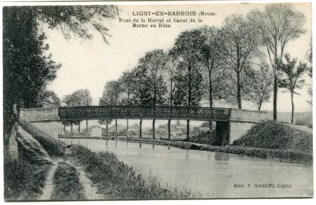 CPA-Carte postale- FRANCE - LIGNY EN BARROIS - Pont de la HERVAL (CPV 448)