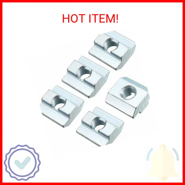 uxcell Slide in T-Nut, M8 Half Round Roll in Sliding Threaded for 4040 Series Al