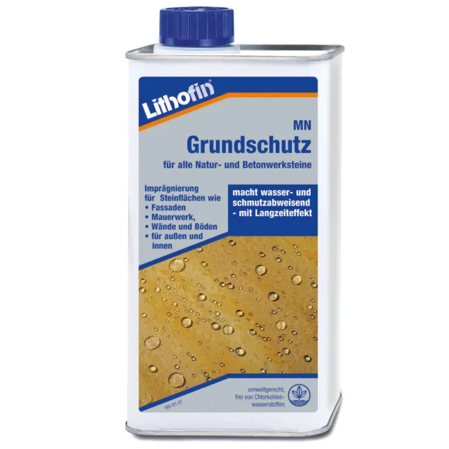 Lithofin MN Grundschutz Imprägnierung Naturstein Betonwerkstein Schutz 1 Liter
