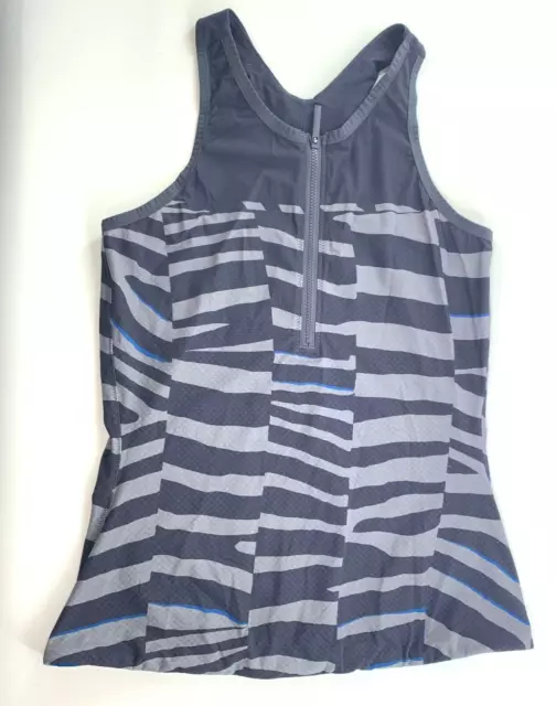 Adidas Stella McCartney Vest Medium UK 12-14 Grey Black Tank Top Active Wear Gym