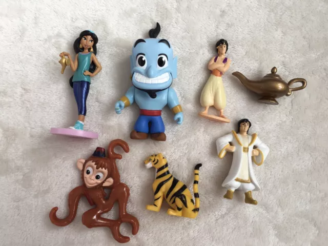 Bundle Job Lot Disney Toy Figures Aladdin Princess Jasmine Genie Lamp Rajah Abu