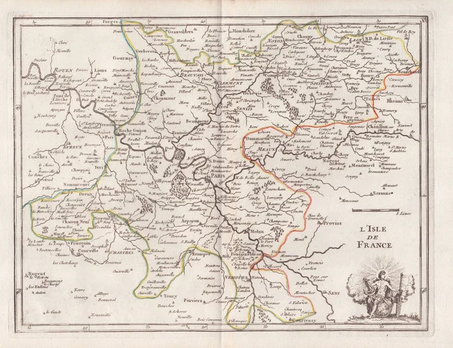 Gravure Ancienne Originale De La Haute-Marne (Champagne-Ardenne) - 1630 - Carte