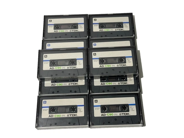 10 cassettes audio TDK AD90 type I normal position