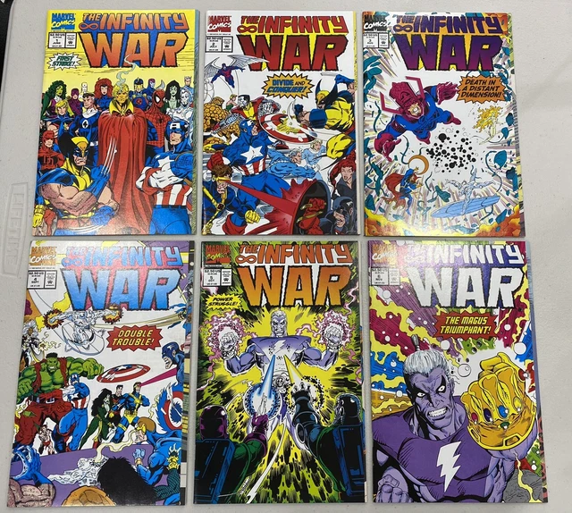 INFINITY WAR #1-6 NM/NM+ 1992 MARVEL COMICS. Thanos Avengers X-Men. Jim Starlin