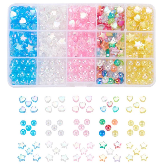 Heart Shaped Beads Colorful Beads Candy Beads Jewels Crafts Scattered Beads