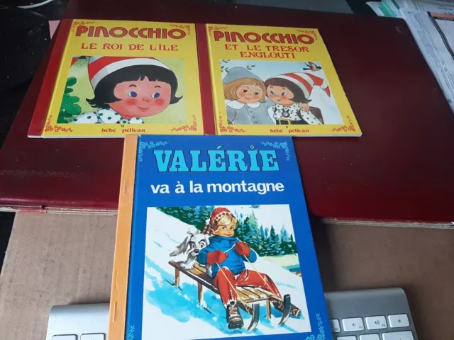 lot de 4 albums Bébé Pelican_ 2 Pinocchio , 1 Valerie et 1 chouquette