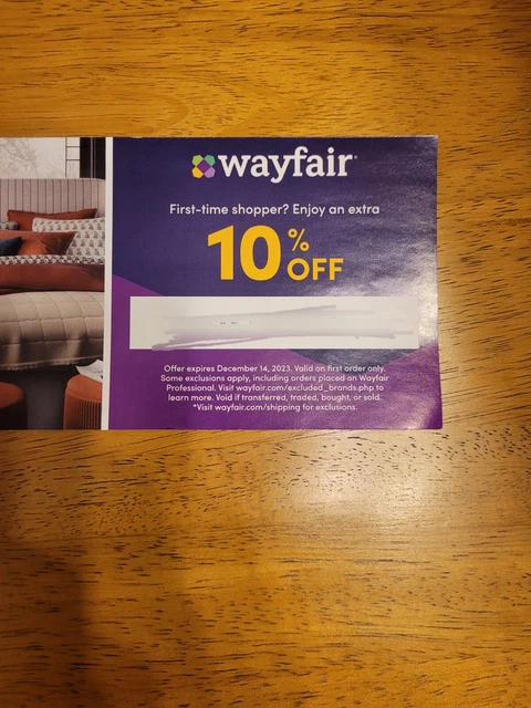 WAYFAIR COUPON PROMO Code 10 Off 1st Order EXP 12 14 23 1 99 PicClick wayfair-coupon-promo-code-10-off-1st-order-exp-12-14-23-1-99-picclick