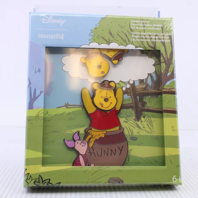 B5 Disney Loungefly Pin Set Winnie The Pooh Honey Hunny Pot Piglet