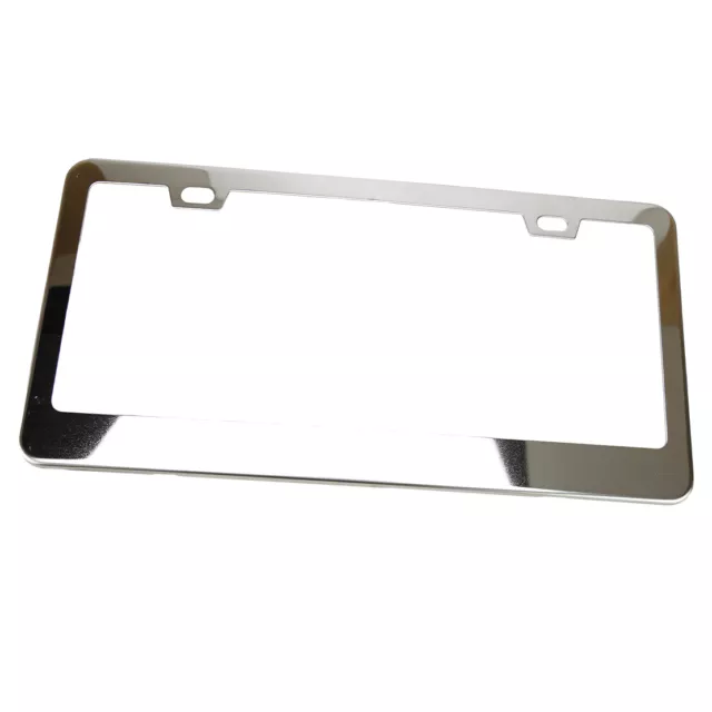 2pc Stainless Steel Car Truck License Number Plate Frame Tag Cover 3