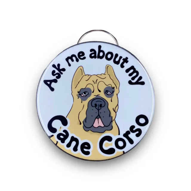 Cane Corso Bottle Opener Keychain Handmade Pet Accessories 2.25" - Fawn