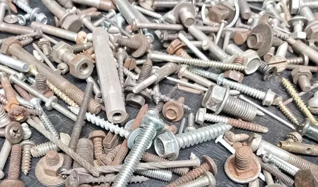 OVER 5 lbs. Bulk Assorted Loose BOLTS SCREWS NAILS junk drawer hardware lot