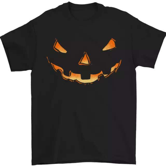 Halloween Zucca Viso Divertente Spaventosa Uomo T-Shirt 100% Cotone
