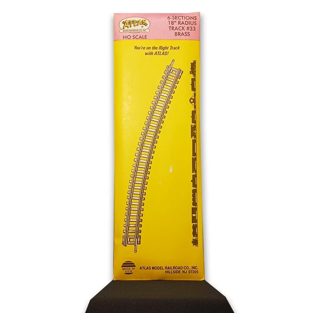 MODEL RAILROAD TRAIN Tracks Atlas 6Sections 18" Radius Track 33 HO