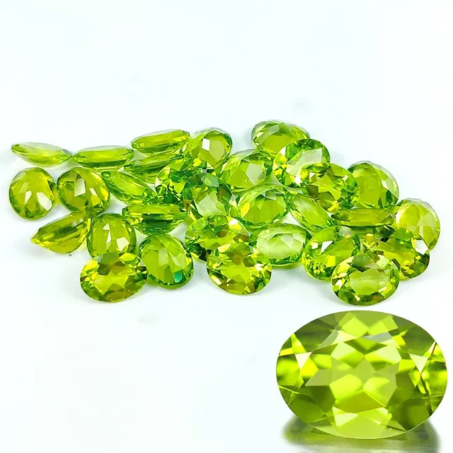 Green Peridot 1 Pc/$4.99 VVS Oval Shape 8 x 6 Mm. Natural Gemstones