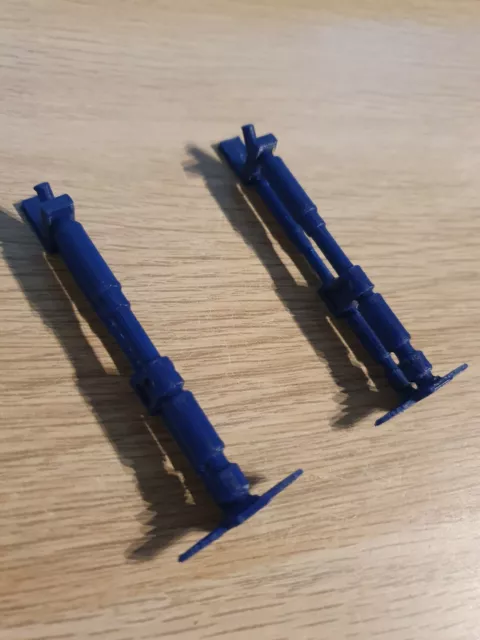 VINTAGE STAR WARS PAIR of BLUE millennium falcon ramp struts 3D PRINTED