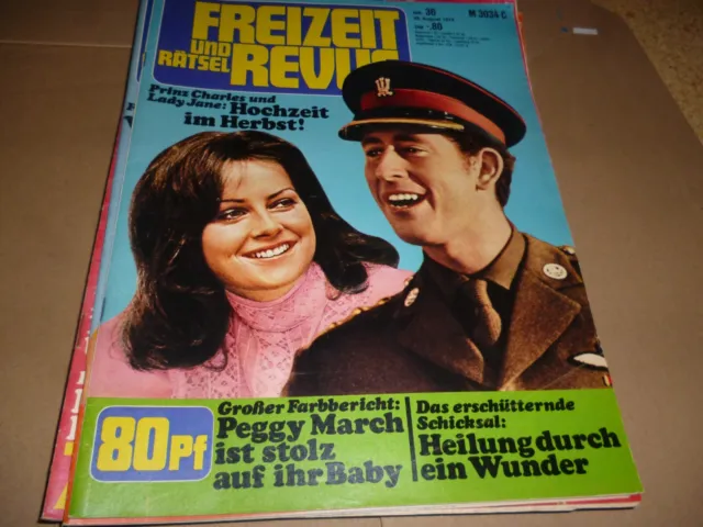 Freizeit Revue 29.08.74 TB Prinz Charles + Jane + B. Peggy March Adamo Landberg