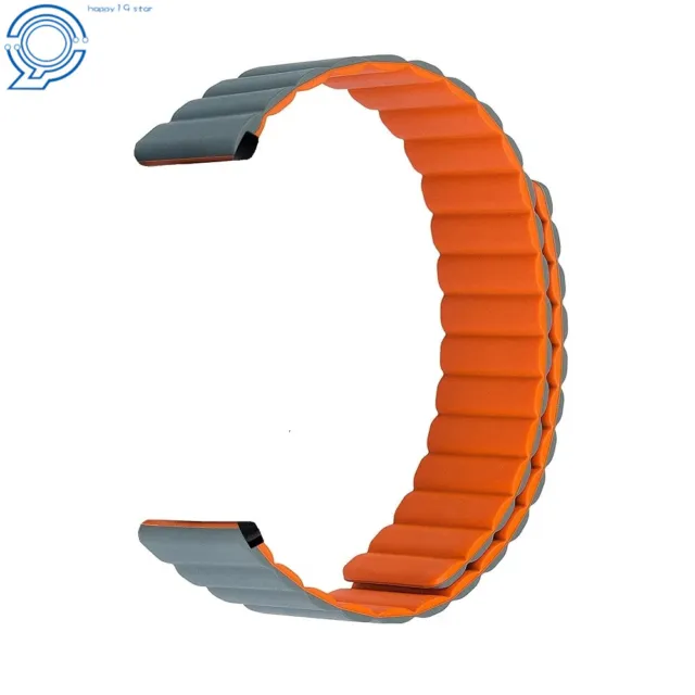 20-22mm Silicone Magnetic Watch Band Magnetic Loop Strap Release Wristband