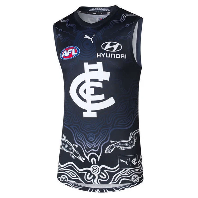 【海外Ｌサイズ】AFL カールトン・ブルーズ インディジェナスガーンジー CARLTON BLUES 2022 Indigenous AFL Jersey / Guernsey *XL* QLD