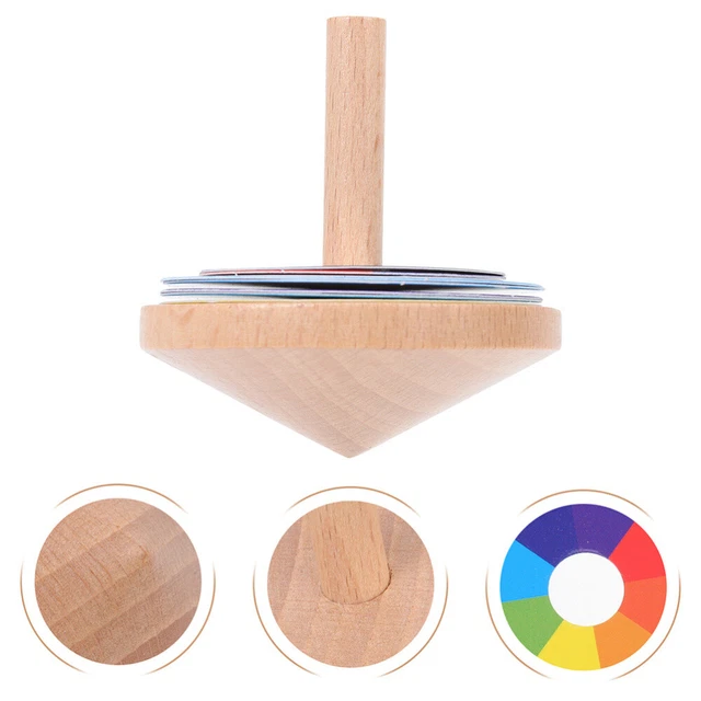 4 Sets Gyroskop Malerei Spielzeug Neuheit Holz Gyroskope Unfinished Gyroskop